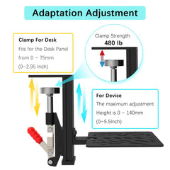EG STARTS Desk Mount Clamp Sim Racing Wheel Stand Simulator Cockpit Wheel Stand Racing Steering Shifter Mounts for Logitech G25 G27 G29 G920 G923 Thrustmaster T248 T300 T-GT TS-PC T330TS Black