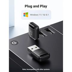 Ugreen V5.3 USB Bluetooth Adapter for PC Laptop, Plug and for Windows 11
