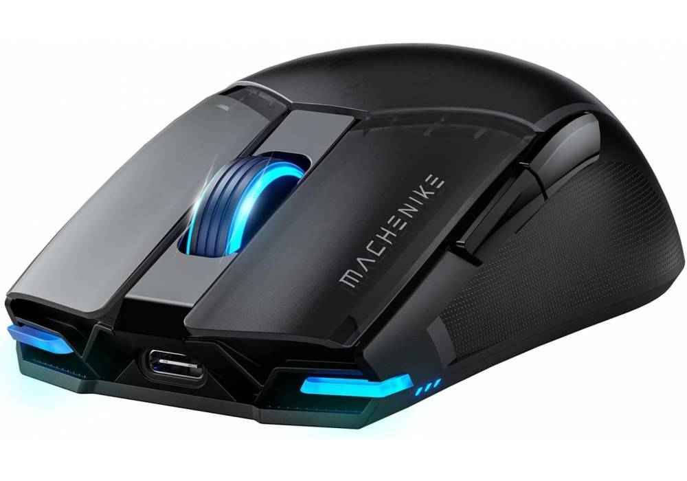 Machenike Wireless Gaming Mouse,26,000 DPI,PAW3395 Sensor,RGB Backlit,Ergonomic Design,6 Programmable Buttons,Long Battery Life,Ultra-Lightweight, Gaming Mice Compatible with PC, Mac - Black