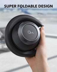 Space One Pro by Anker, with Headphones Case, Adaptive Active Noise Cancelling Headphones Driven by 6 Mics, Super Foldable Design, 60H Lossless Audio, Ultra-Fast Charging, Hi-Res Wireless