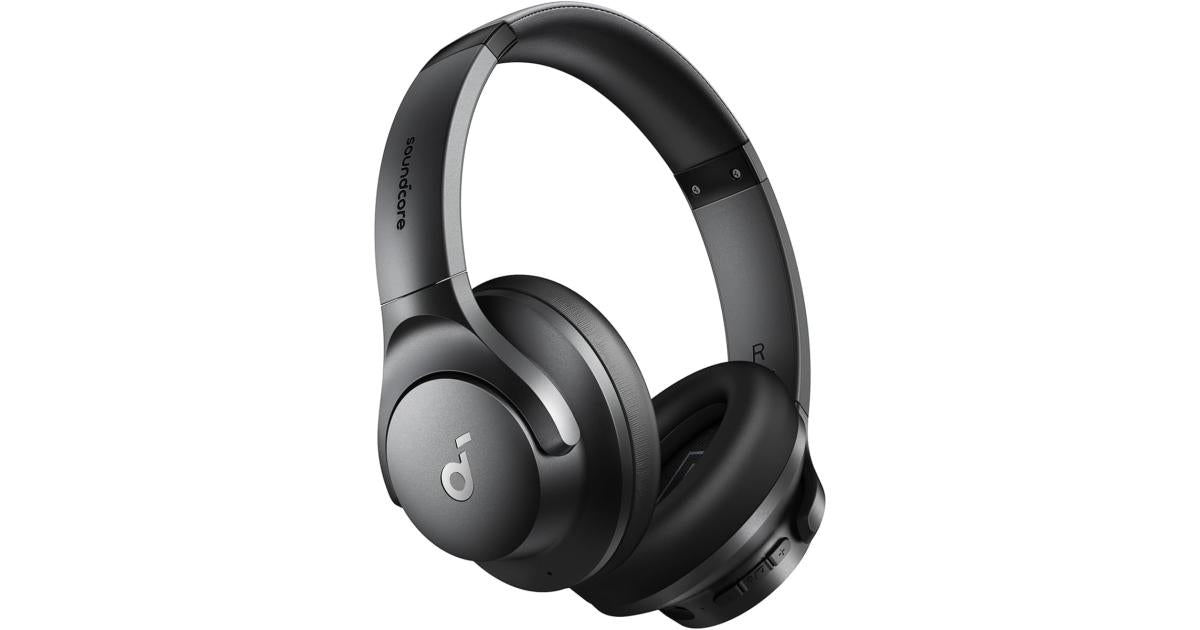 Soundcore by Anker Q20i Hybrid Active Noise Cancelling Headphones, Wireless Over-Ear Bluetooth, 40H Long ANC Playtime, Hi-Res Audio, Big Bass, Customize via an App, Transparency Mode