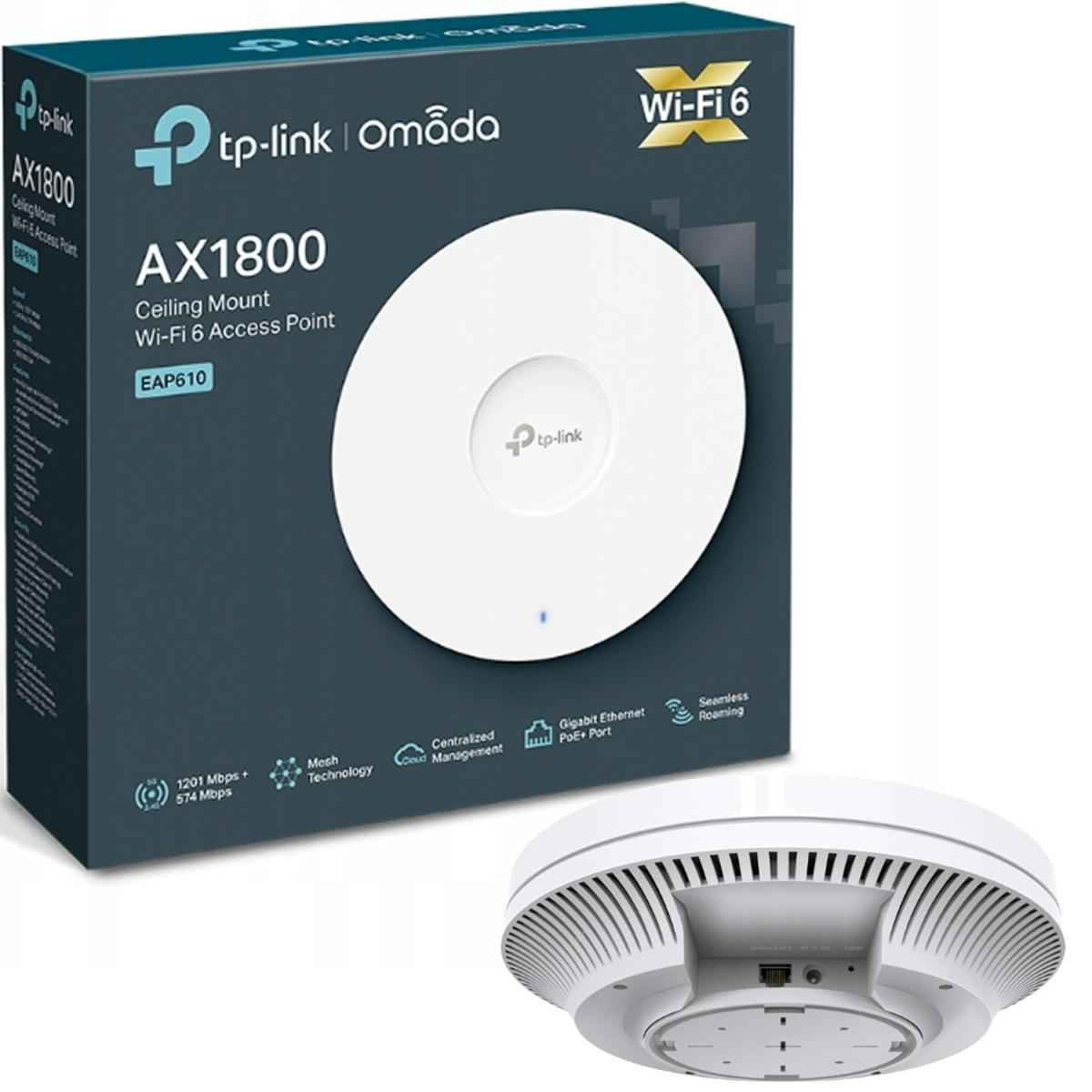 Tp Link Eap 610 Omada Wifi 6 Ax1800 Wireless Gigabit Access Point Support Mesh Ofdma Seamless Roaming & Mu Mimo Poe+