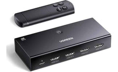 UGREEN HDMI Switch 4K@60Hz, 3 in 1 Out HDMI Splitter with Remote Support 3D HDR Dolby Atmos HDCP2.2