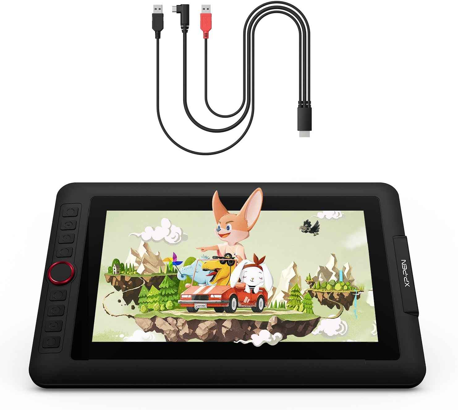 Artist12 Pro 11.6" Drawing Tablet with Screen Pen Display Full-Laminated Graphics Tablet and XPPen 3-in-1 Cable