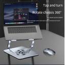 Laptop Stand laptops with 360°Rotating Base and Removable Magnetic Cooling Fan, Dual Pivot Fully Foldable and Adjustable