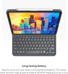 Pro Keys Detachable Case and Wireless Keyboard for Apple iPad 11" (A16)/ 10.9 10th GEN, Multi-Device Bluetooth Pairing, Backlit Keyboard, Apple Pencil Holder, 6.6ft Drop Protection, Lightweight