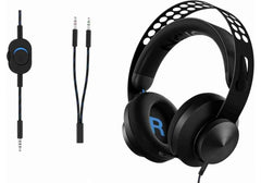 Lenovo Legion H300 Stereo Gaming Headset, Noise-Cancelling Mic, Memory Foam & PU Leather Earcups, Stainless Steel Headband, PC, PS4, Xbox One, Nintendo Switch, Mac, GXD0T69863, Black
