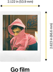 Go Color Film, 32 Mini Photos, 2 Double Packs, Compatible with Polaroid Go Camera, Instant Color Film for Instant Camera, with a Lumintrail Cleaning Cloth