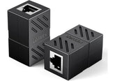 UGREEN RJ45 Coupler 2 Pack, Ethernet Extender 1000Mbps in Line Coupler Cat7 Cat6 Cat5e Cable Connector Ethernet Adapter Female to Female Black