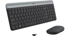 Logitech MK470 Slim Wireless Combo Keyboard & Mouse 2in1 (2.4GHz), Ultra Thin Design & Compact Keyboard , 1000 DPI Mouse - For Windows (عربي)