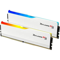 G.SKILL Ripjaws M5 RGB Series 32GB (2x16GB) DDR5 RAM 6000MT/s CL36 Memory Kit - White | F5-6000J3636F16GX2-RM5RW |