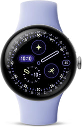 Pixel Watch 4 (41mm) - Android Smartwatch with Heart Rate and Sleep Tracking - 30-Hour Battery - Fitness Tracking - Google AI - Polished Silver Aluminum Case - Iris Active Band - Wi-Fi