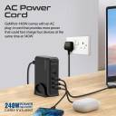Promate Laptop Charger with QC 3.0 USB Port, 140W, 100W and 30W USB-C 3.1 PD Ports, GaNPort-140W