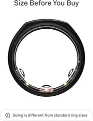 Ring Gen3 Heritage - Black - Size 11 - Smart Ring - Size First with Oura Ring Gen3 Sizing Kit - Sleep Tracking Wearable - Heart Rate - Fitness Tracker - 5-7 Days Battery Life