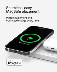 BoostCharge Pro 15W 3-In-1 Wireless MagSafe Charging Pad - White