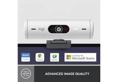 Logitech Brio 500 Full-HD Webcam with Auto Light Correction,Show Mode, Dual Noise Reduction Mics, Webcam Privacy Cover, Works with Microsoft Teams, Google Meet, Zoom, USB-C Cable