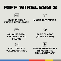 Skullcandy Riff Wireless 2 Headset - Black