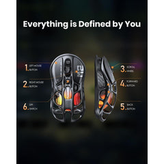 GravaStar RGB wireless gaming mouse for computer setup