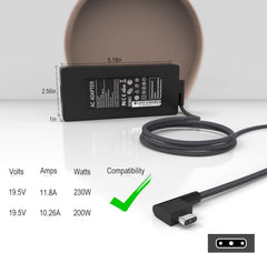 230W 19.5V 11.8A Laptop Charger Compatible with Razer Blade 14 16 15 17 Gaming Laptop, High Power Replacement Power Adapter for Blade RTX 5090 4070 5080 5060 4060 RZ09-0530 RZ09-0508