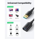 UGREEN USB 2.0 Cable USB-A Male to USB-A Female Print Cable 3m Data Lead - (Black)