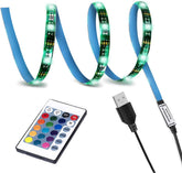 LED TV Backlight,SMY USB LED Strip Light,RGB Multi-Colour LED Light Strip Kit Waterproof IP65, 30LED with Wireless Remote Controller for TV/PC/Laptop Bias Lighting (3.28Ft)
