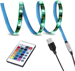 LED TV Backlight,SMY USB LED Strip Light,RGB Multi-Colour LED Light Strip Kit Waterproof IP65, 30LED with Wireless Remote Controller for TV/PC/Laptop Bias Lighting (3.28Ft)