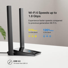 TP - Link AX1800 wireless Wi - Fi adapter for device connectivity