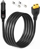 10-Foot Portable 12V XT60 Car Charger, for Bluetti EB55, Anker 757/767, Ecoflow Delta/River Series Portable Power Stations. Compatible with Ecoflow Wave 2 Cigarette Lighter Cables.