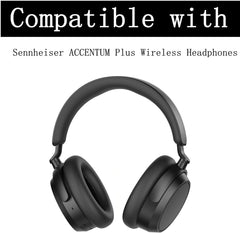 ACCENTUM Plus Earpads Cushion Replacement for Sennheiser ACCENTUM Plus Wireless Headphones Filled with High Density Memory Foam-Black