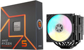 CPU Air Coolor Combo - AMD Ryzen 5 7600X CPU Processor with KINGCOOL Iron Wind 120mm ARGB CPU Air Cooler