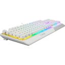 MSI Vigor GK30 RGB Gaming Keyboard, 6-Zone RGB Lighting, Water Repellent & Splash-Proof, Mechanical-Like Plunger Switches, White