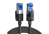 UGREEN CAT8 Pure Copper Ethernet Cable Round Braided OD5.5mm 1.5 meter (Black) with networking