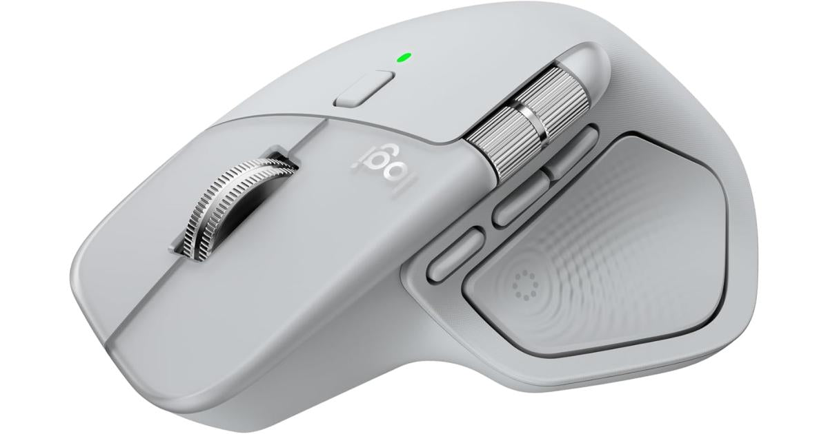 Logitech MX Master 4, Ergonomic Wireless Mouse with Advanced Performance Haptic Feedback, Ultra-Fast Scrolling, USB-C Charging, Bluetooth, Windows, MacOS - Gray