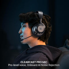 SteelSeries Arctis Nova Pro Omni - Hi-Res Wireless Gaming Headset, 96kHz/24bit, ANC, ClearCast Pro Mic, AI Noise Rejection, Mobile App, Mix 2.4GHz + BT, OmniPlay PC+PlayStation+Xbox - Graphite