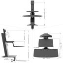 NB North Bayou Holder Sit-Stand Workstation Height Adjustable Sit Standing Desk Converter, Fits 17"-32" Monitors with Load Capacity 4.4~24.2lbs, Monitor Mount Integrated with Two Spacious Keyboard Tray L80