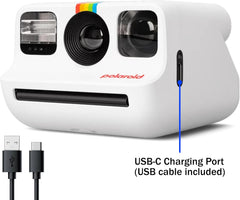 Polaroid Generation 2 Go Instant Mini Camera Starter Set, White with 32 Polaroid Go Color Instant Film Bundle, Lumintrail Lens Cleaning Cloth