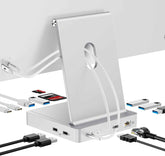 14-Port Upgraded 10Gbps USB Hub for iMac 24 inch 2021/2023/2024 M1/M3/M4, iMac Accessories with 5 USB-A 3.2, 2 USB-C 3.2, 4K@60Hz HDMI, Gigabit Ethernet, SD/TF, SSD Enclosure(SSD Not Included)