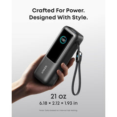 Anker Power Bank (25K, 165W, Built-In and Retractable Cables), for Multi-Device Charging, (Black) | A1695H11 |