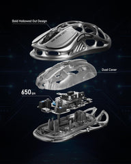 GravaStar Mercury M1 Pro Wireless Gaming Mouse – 26,000 DPI PAW3395DM Sensor • Lightweight Magnesium Alloy • Tri-Mode (Wired/2.4GHz/Bluetooth) • 4K Polling Rate • Up to 200-Hour Battery