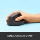 Logitech Lift Vertical Ergonomic Mouse, Wireless, Bluetooth or Logi Bolt USB receiver, Quiet clicks, 4 buttons