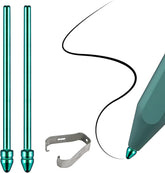 No Wore Out Titanium Alloy Replacement Fine Tips fit for Kindle Scribe Basic and Premium Pens Digital Pen, Smooth Ballpoint Note Taking Backup Nibs,2 Pcs,Green