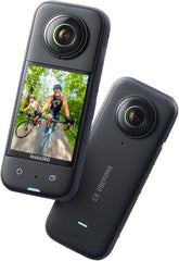 X3-360 Action Camera with 5.7K 360 Active HDR Video, 4K Single-Lens Camera, Waterproof, FlowState Stabilization, 2.29" Touchscreen, AI Editing, for Motorcycle, Wintersports and Vlogging