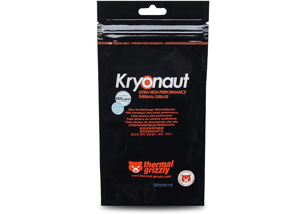 Thermal Grizzly Kryonaut, High Performance Thermal Paste for Cooling All Processors, Graphics Cards and Heat Sinks in Computers and Consoles -1.0 Gram Thermal Grizzly Kryonaut, High Performance Thermal Paste for Cooling All Processors, Graphics Cards and Heat Sinks in Computers and Consoles -1.0 Gram