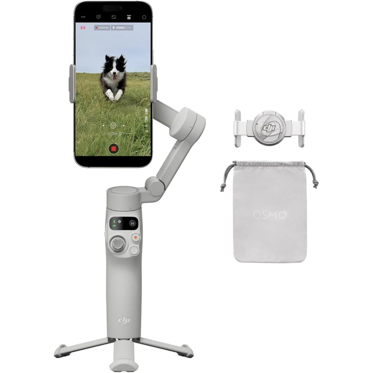 DJI Osmo Mobile 7 Gimbal Stabilizer for iPhone, Android, Built-in Tripod, Ultra-Light, Comfortable Grip, 3-Axis Phone Gimbal, ActiveTrack 7.0, ShotGuides, One-Tap Edit, 10hrs Use, Phone Charging | Osmo7 | DJI Osmo Mobile 7 Gimbal Stabilizer for iPhone, Android, Built-in Tripod, Ultra-Light, Comfortable Grip, 3-Axis Phone Gimbal, ActiveTrack 7.0, ShotGuides, One-Tap Edit, 10hrs Use, Phone Charging | Osmo7 |