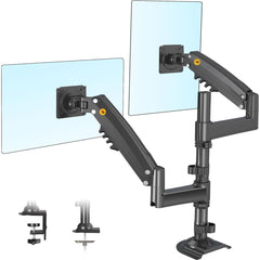 North Bayou (NB H180) Ergonomic Desk Mount Dual Monitor Arm, 100mm