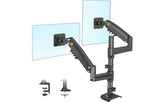 North Bayou (NB H180) Ergonomic Desk Mount Dual Monitor Arm, Up To 17-27" Size & 2-9kg Weight, Horizontal Or Vertical 360° Rotation, Vesa 75mm x 75 mm To 100mm x 100mm Mounting Hole