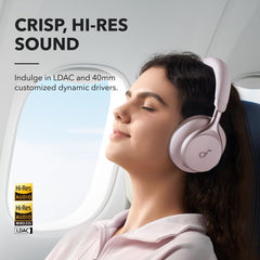 by Anker, Space One, Active Noise Cancelling Headphones, 2X Stronger Voice Reduction, 40H ANC Playtime, App Control, LDAC Hi-Res Wireless Audio, Comfortable Fit, Clear Calls, Bluetooth 5.3