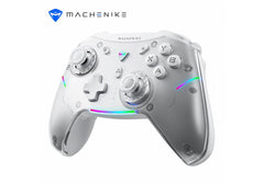 MACHENIKE G5 Pro Wireless Gaming Controller for Windows PC, Switch, IOS & Android, PC Controller Hall Effect Joystick Triggers / Gyroscope, RGB Lights - White