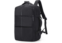 Backpack Large Capacity Expandable Backpack Multifunction USB Charging Business Bag For Laptop Up to 17.6" Luggage Bag - Black