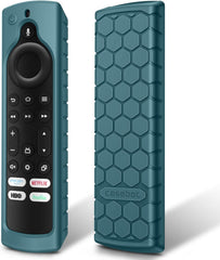 Silicone Case for Fire TV Stick 4K Max (2nd Gen)/Toshiba/Insignia/Pioneer/2-Series/4-Series/Omni Fire TV Remote - Anti Slip Shockproof Cover for Alexa Voice Remote Enhanced, Dark Cyan
